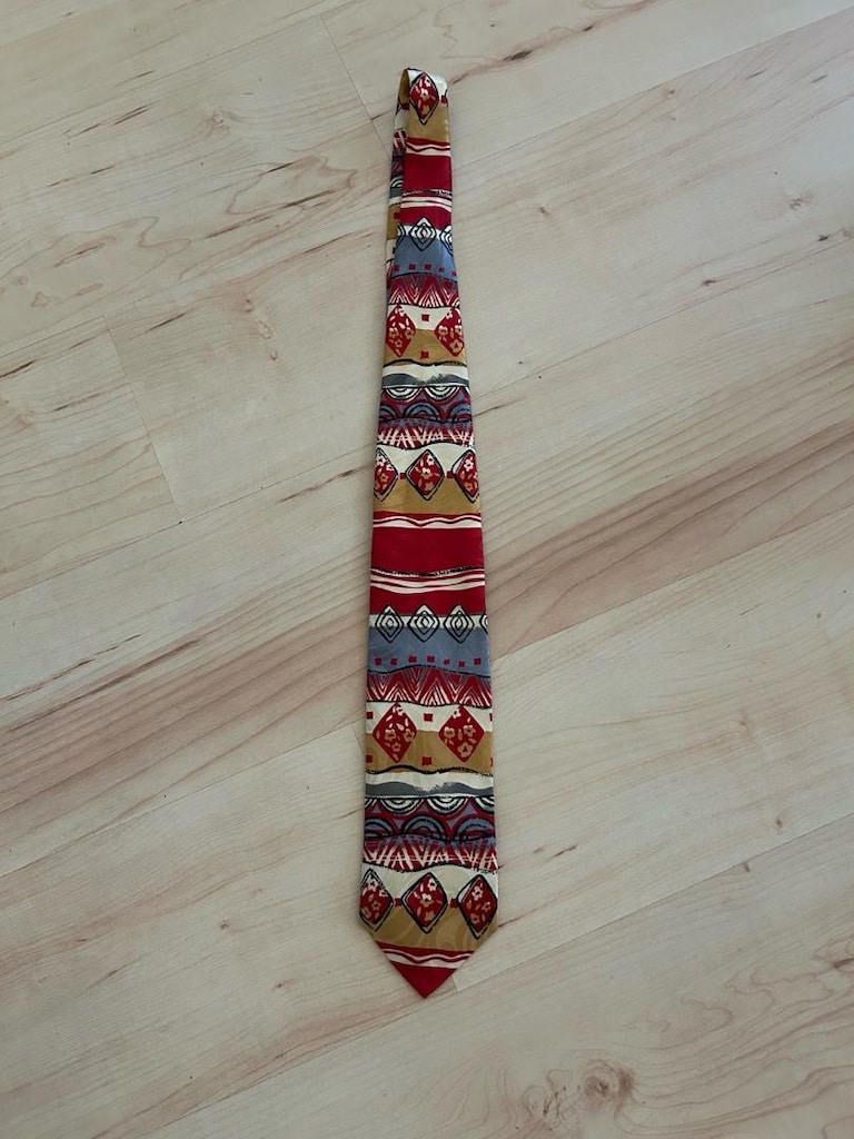 italyan Marka İpek Kravat - 8