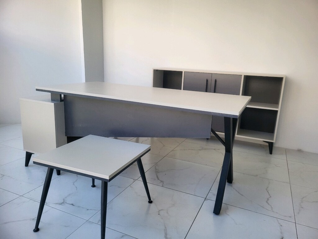 L Etajerli Ofis Makam Masası Takımı - 5