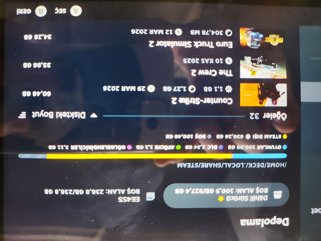 Steam Deck 1TB ü+ 256GB Samsung SD Kart - Tomtoc Çantalı - 4