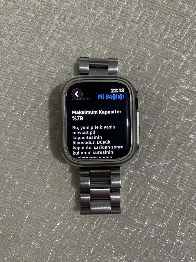 Apple Watch Series 7 45 mm GPS | Kutu + Metal Kordon + 3’ü 1 Arada Kab - 5