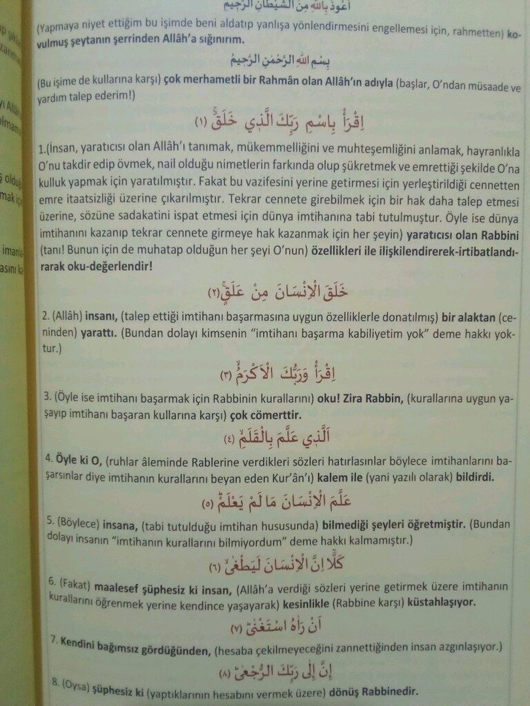 İNİŞ SIRASINA GÖRE KURANI KERİM MEALİ - 6