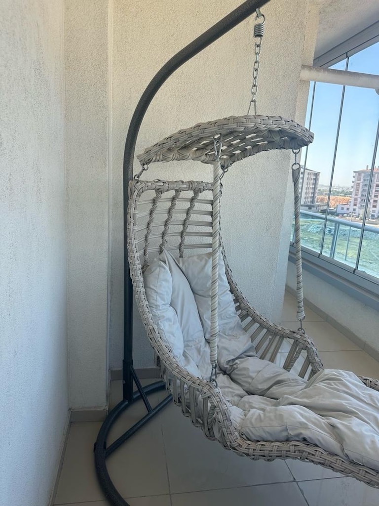 Rattan ayaklı balkon bahçe salıncağı - 2