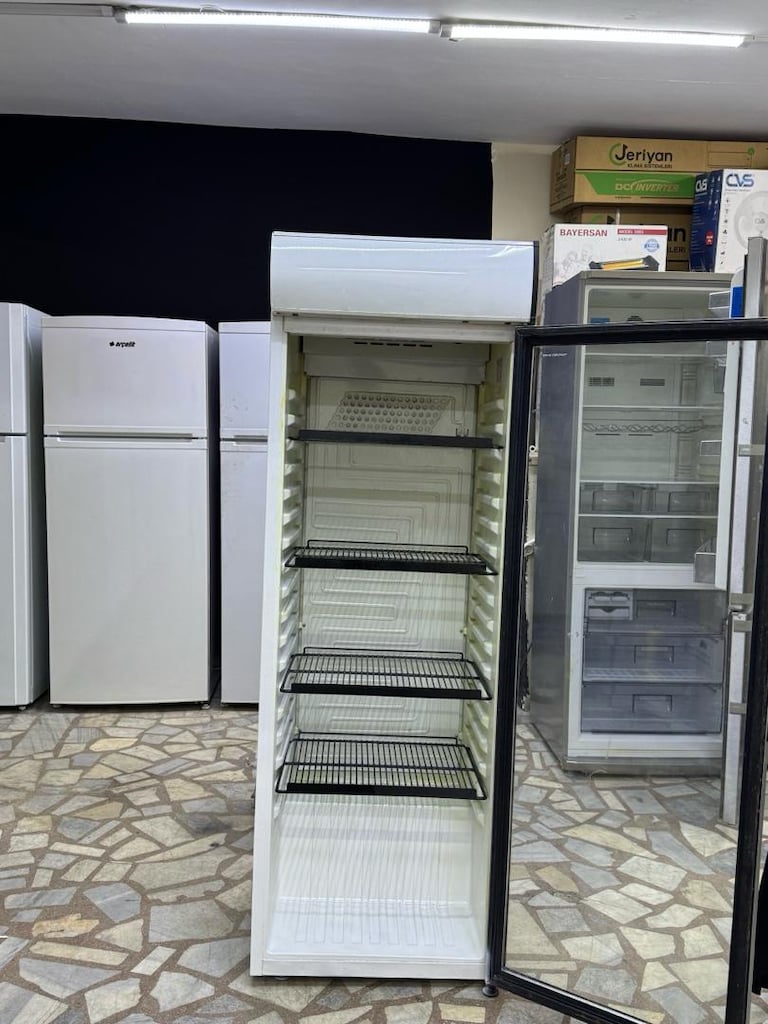 Beyaz Cam Kapaklı İçecek Dolabı meşrubat - 3