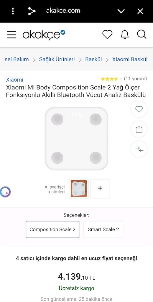 Xiaomi Mi Body Composition Scale 2 Yağ Ölçer Fonksiyonlu Akıllı Cihazı - 5