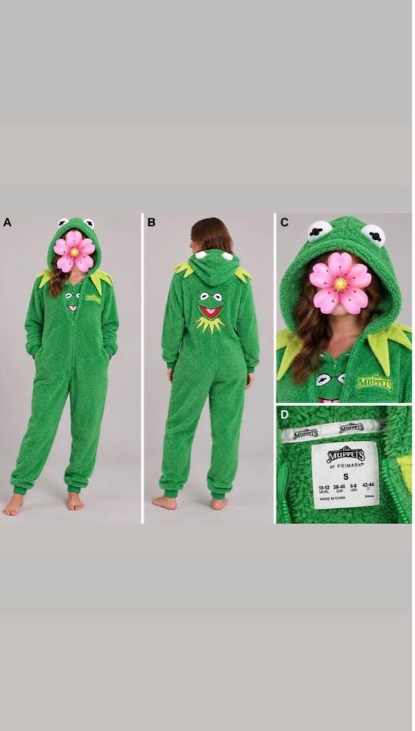 The Muppets at Primark Kermit Yeşil Peluş Tulum – S Beden