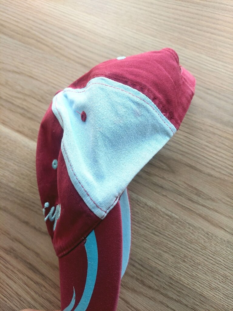 Bordo-Mavi yazı desenli taraftar şapka - 3