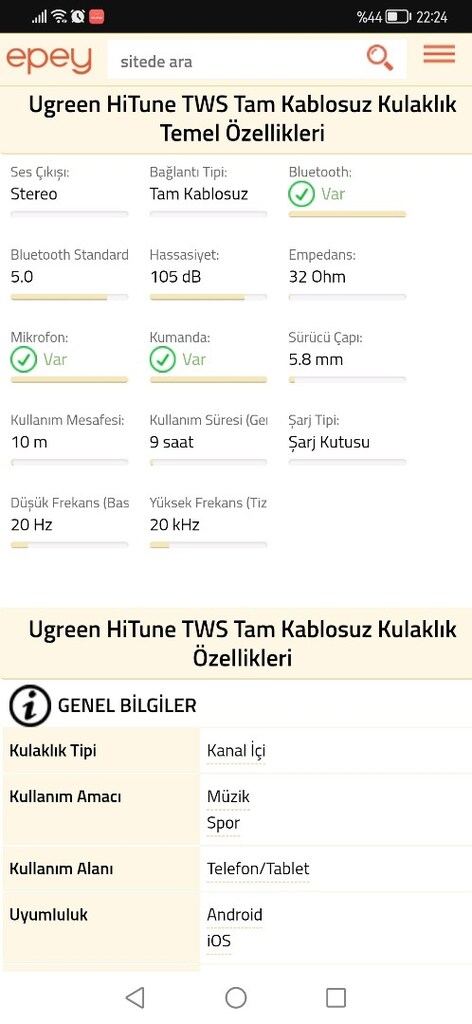 Bluetooth Kablosuz Kulaklık - 5