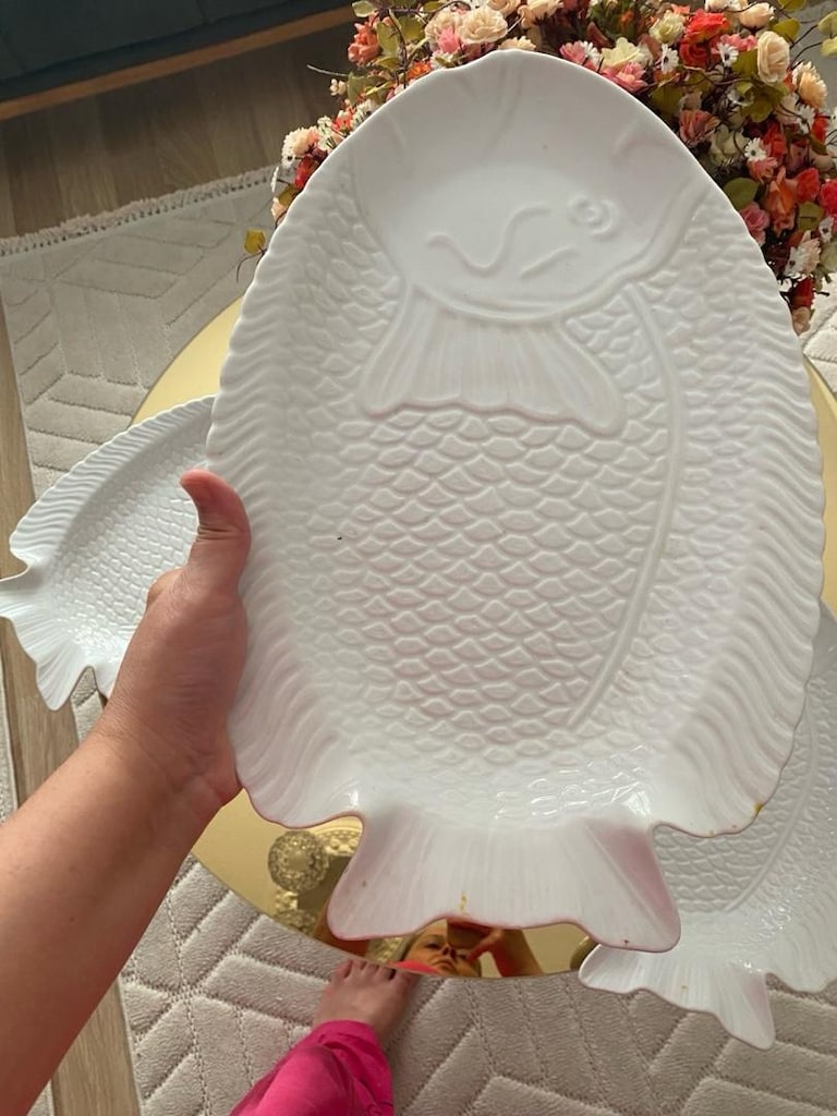 Güral porselen kalın 37 cm boyunda sunum büyük tabaklar 3 adet - 2