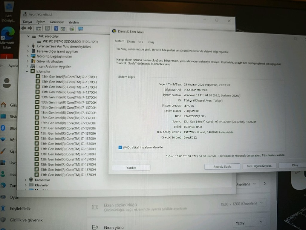 Turkiyenin En ucuzu THINKPAD E16 13 Nesil i7 SIFIRDAN FARKSIZ - 6