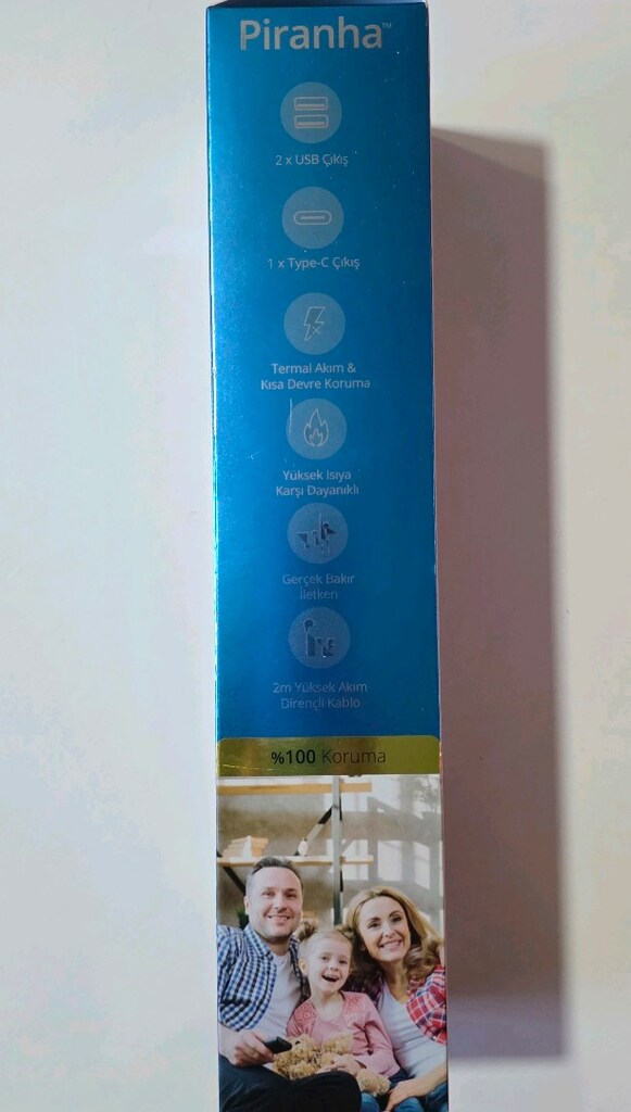Piranha Termal Korumalı 4’lü Priz 2 USB 1 Type-C. - 6