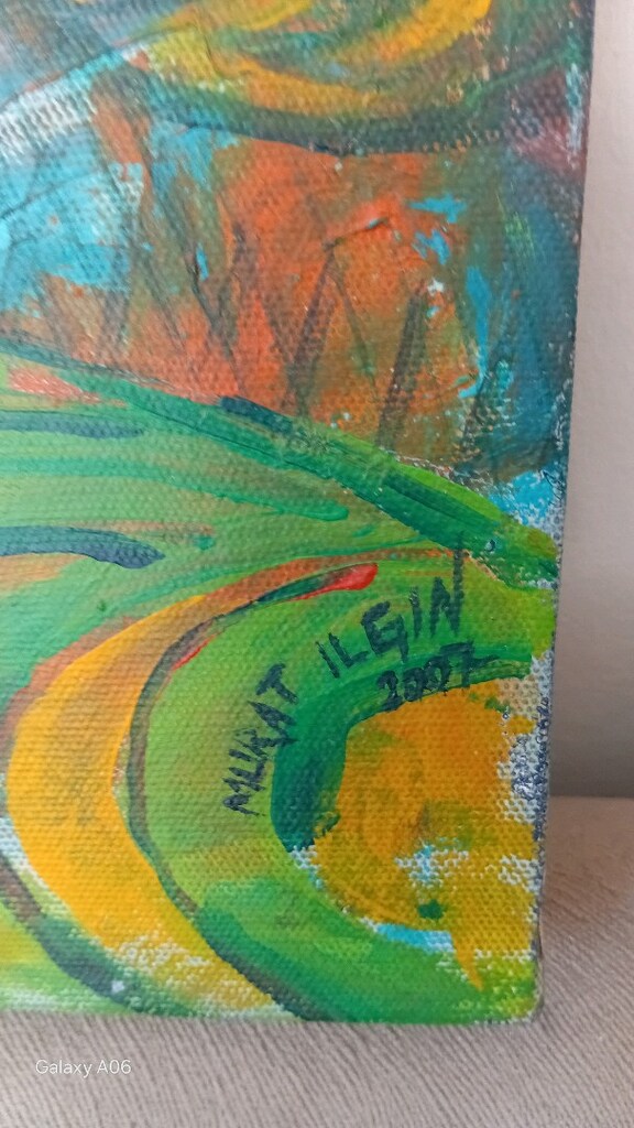 ünlü ressam,yazar Murat ILGIN imzalı tablo - 3