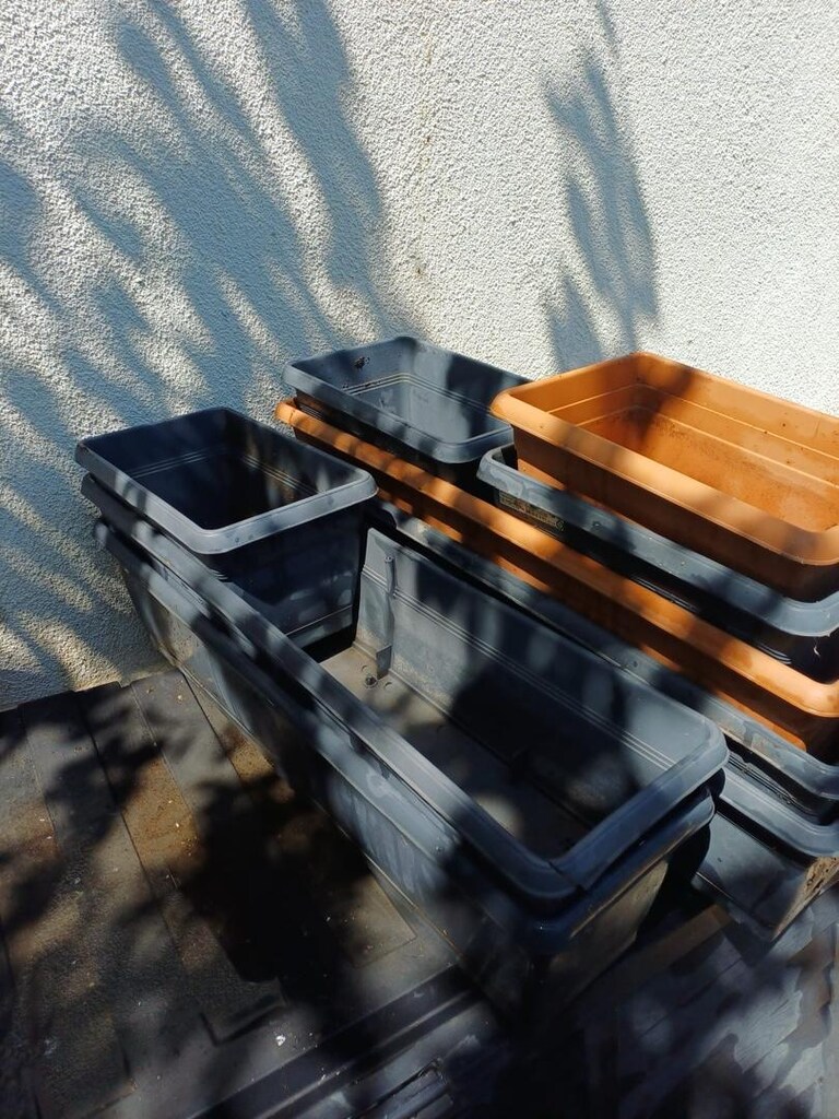 balkon saksıları 3 uzun 3 küçük bahçe balkon saksısı - 2