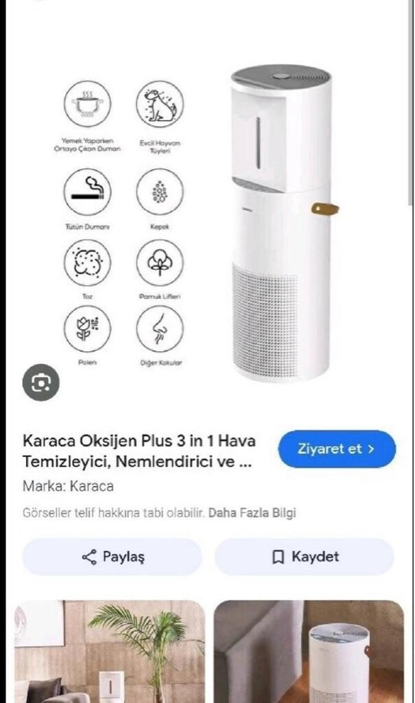 Karaca 3in1 hava temizleyici - 2