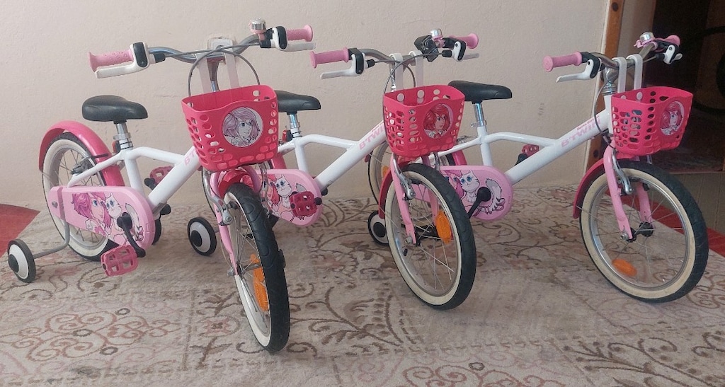 3 ADET 16 JANT DECATHLON BTWIN KIZ ÇOCUK BISIKLETI - 2