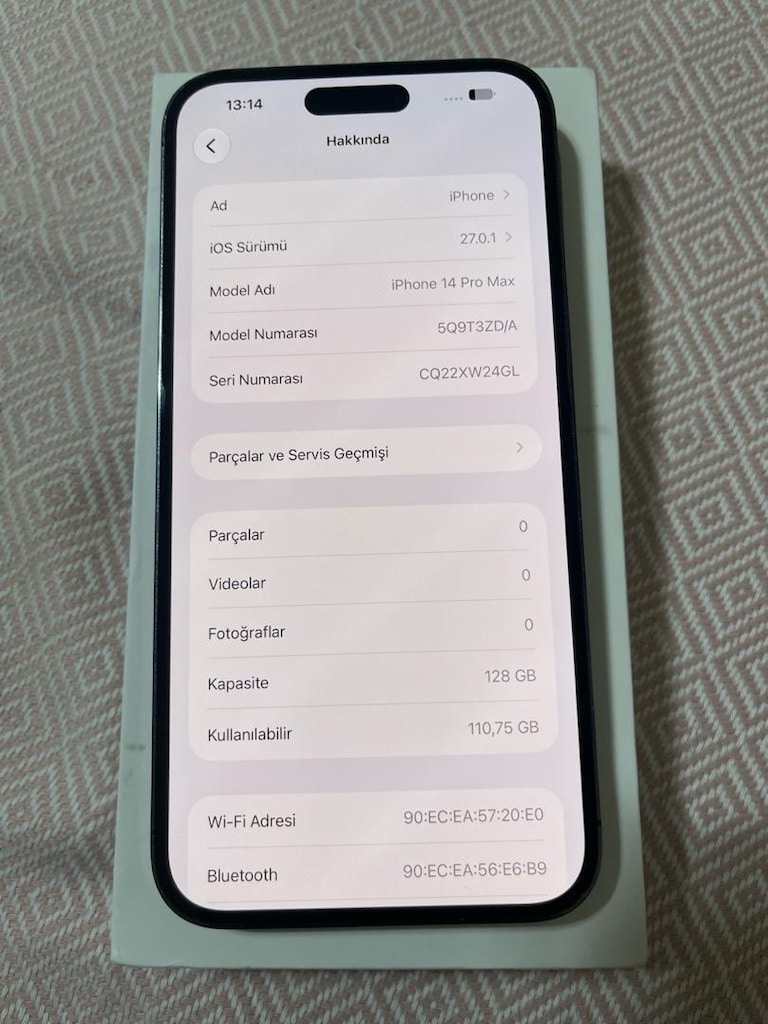 YD İPHONE 14 PRO MAX( HATASIZ ) DEĞİŞEN YOK FULL ORJİNAL - 8