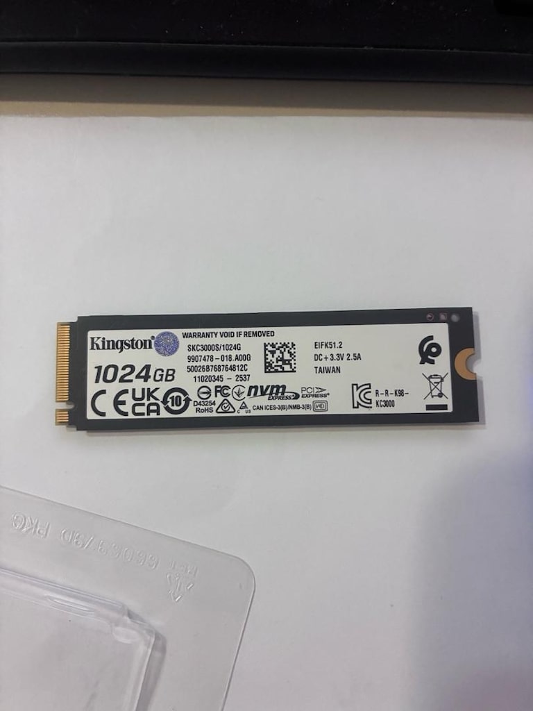 Kingston 1tb kc3000 serisi nvme m.2 ssd disk pcie 4.0