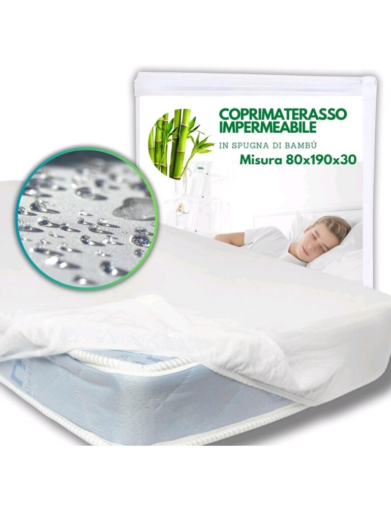 Bambu Malzeme Su Geçirmez Yatak Koruyucu 80x190x30 Tek Kişilik - 5