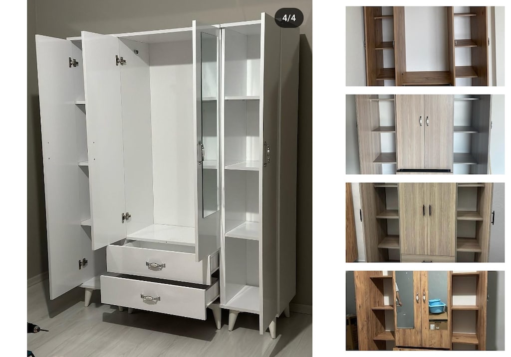 4 kapaklı elbise dolabı psbdisbcid - 3