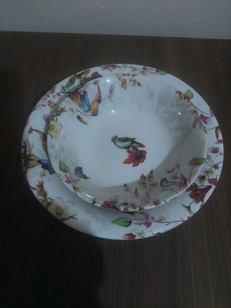 sıfır 6 büyük boy yemek tabağı 6 adet kase - 3