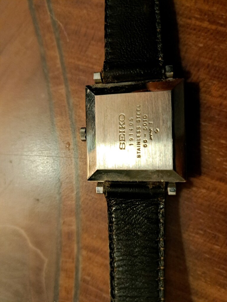 vintage seiko stanlees steel 66-5010 japon kare saat - 2