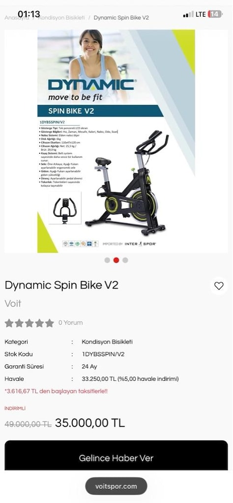 DYNAMİC V2 SPİN BİKE - 4