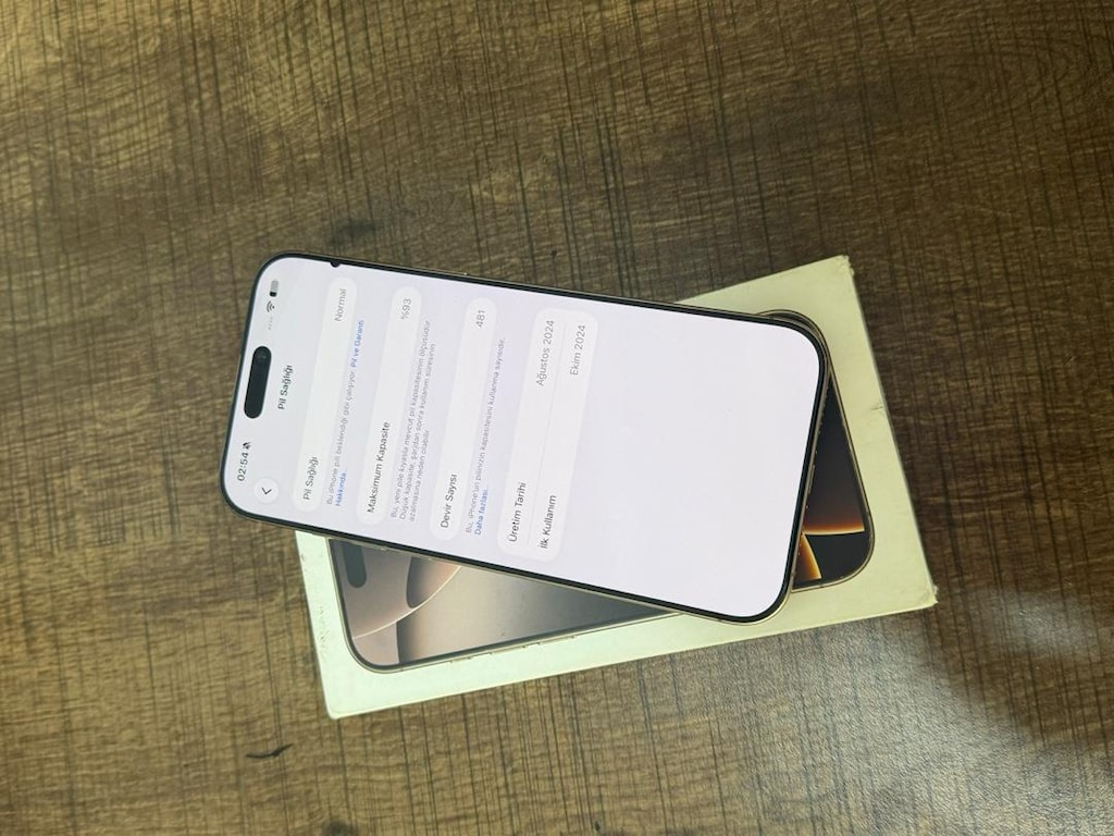 İPHONE 16 PRO MAX 256GB ÇÖL TİTANYUM PİL SAĞLIĞI 93 YD - 7