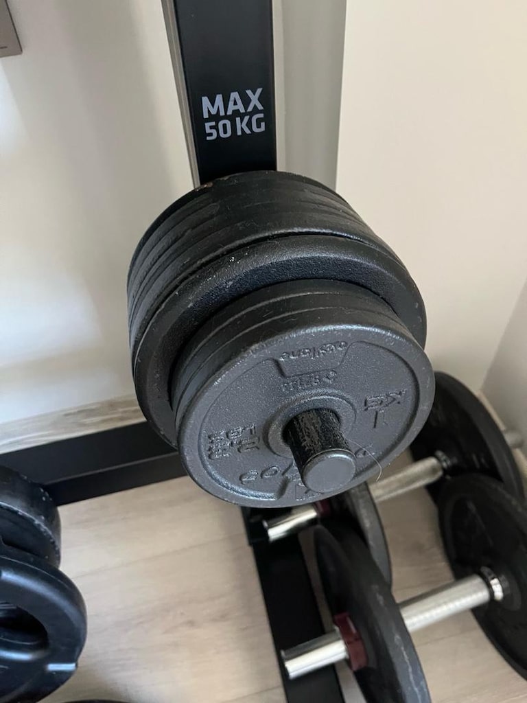 DÖKÜM AĞIRLIK SETİ (68 kg) + kondisyon bisikleti+ barfiks barı - 8