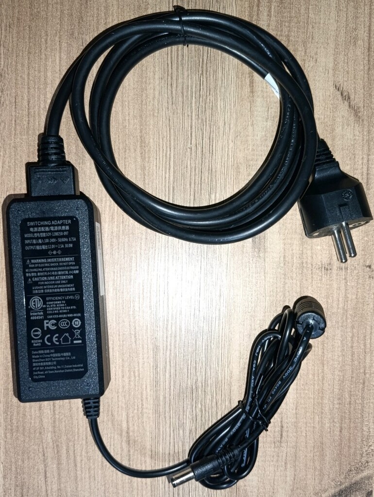 Intertek 0055A-120250 Switching Power Supply Adapter 12V DC 2.5A 30W - 3