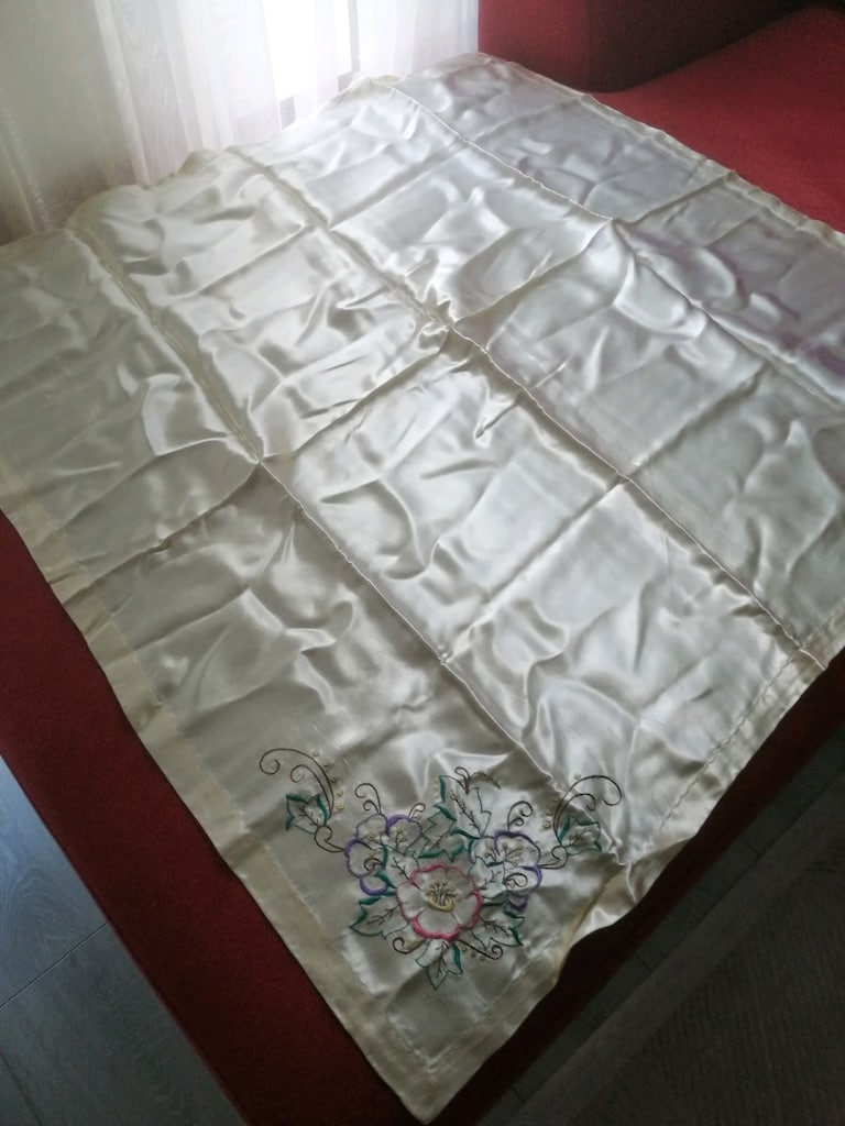 Vintage El işi (İğne ardı ve sarma işi) bohça - 10