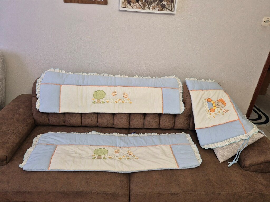 yorganlı beşli bebek karyola seti - 2