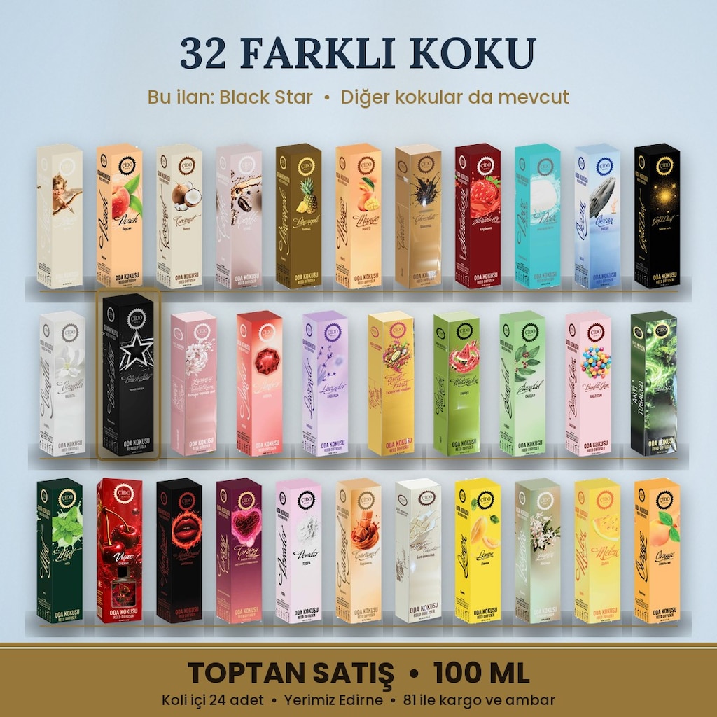 ÇİDO MİRİS REED DIFFUSER 100ML BLACK STAR ORİJİNAL - 3