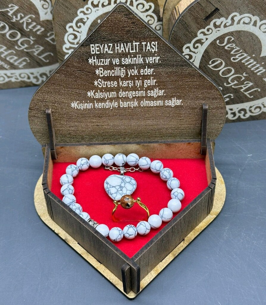 kolye bileklik yuzuk set dogaltaş - 3