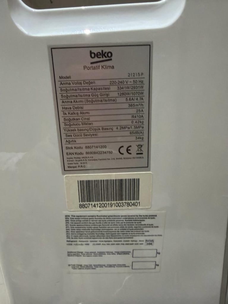 Beko 21215 P Portatif Klima - 2