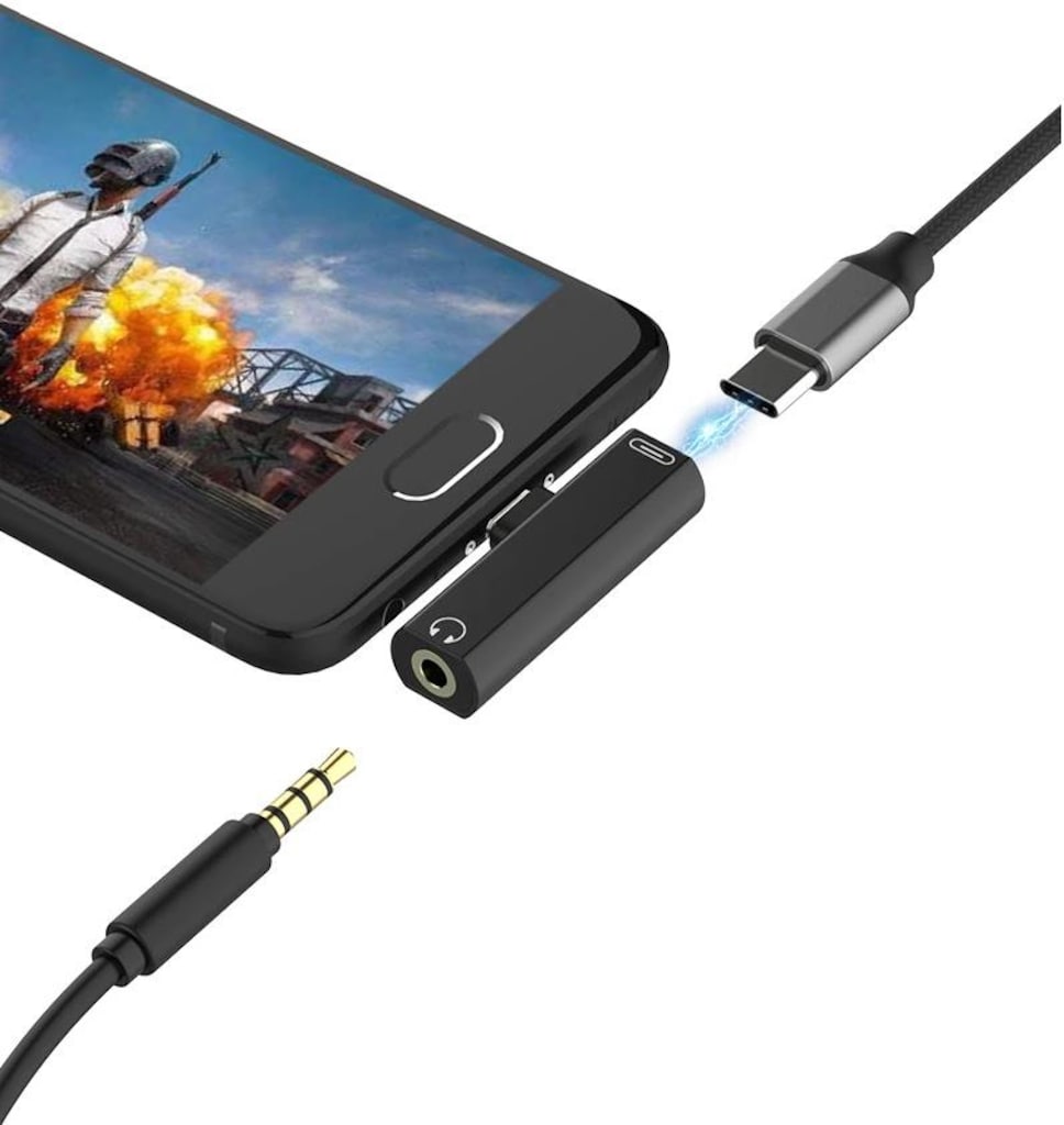 4490 Type C To 3.5mm Stereo Kulaklık Aux Şarj Çevirici Dönüştürücü Ada - 4