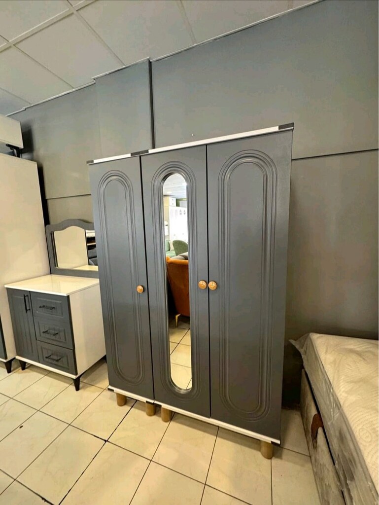 Sıfır 3 Kapılı Bohem Dolap + Tek Kişilik Baza + Yatak + Başlık - 4