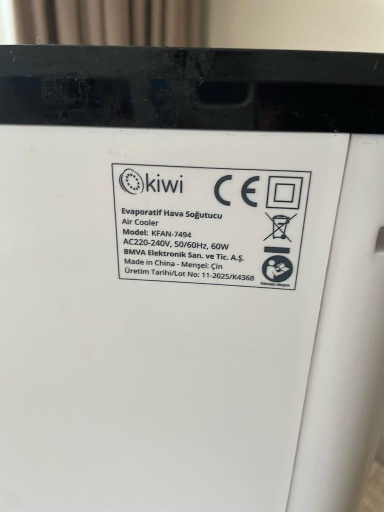Kiwi KFAN-7494 Evaporatif Hava Soğutucu – 2025 Üretim, Temiz - 4