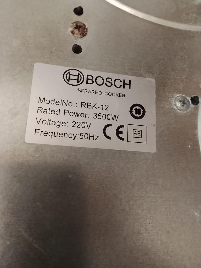 Bosch RBK-12 Infrared Ocak - Çalışır Durumda / Camı Kırık Yedek Parça - 3