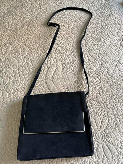 Siyah Süet Abiye Çanta