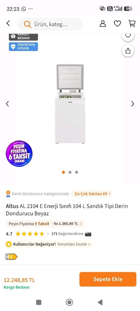 Derin dondurucu (Altus) - 11