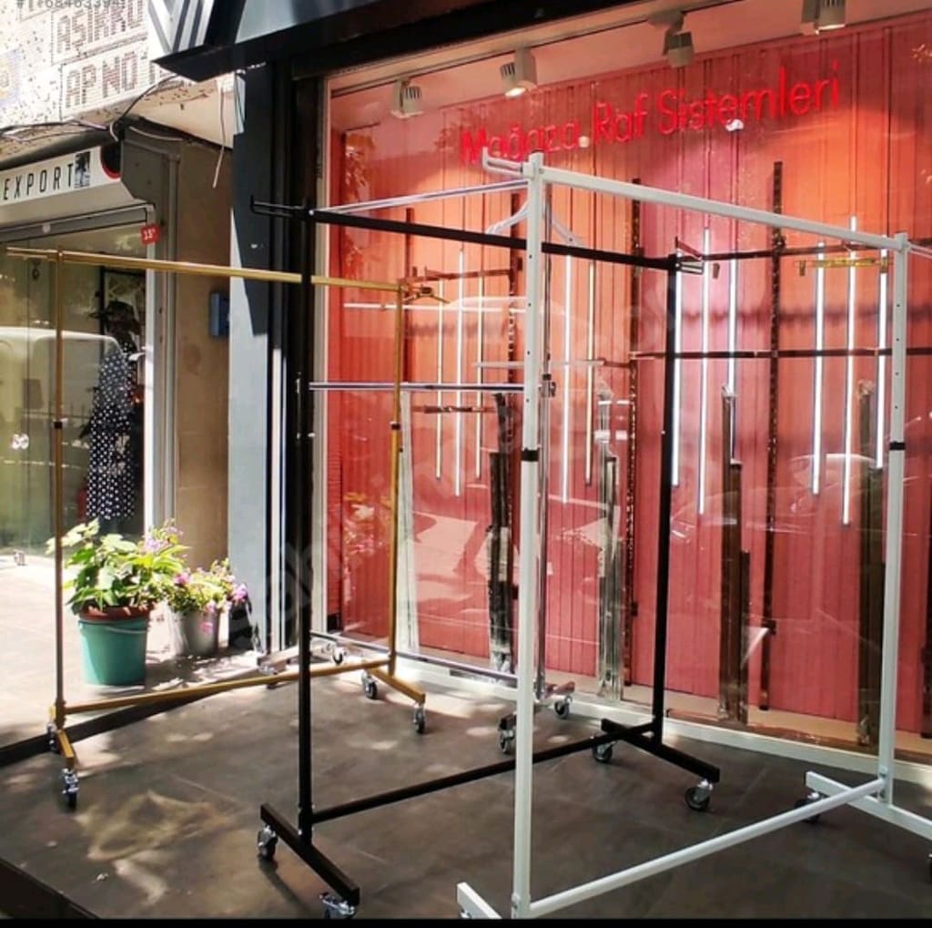 Eşek Askısı,Butik Askı,Bitik Askısı,Ayaklı Askılık, Tekerlekli Eşek - 17