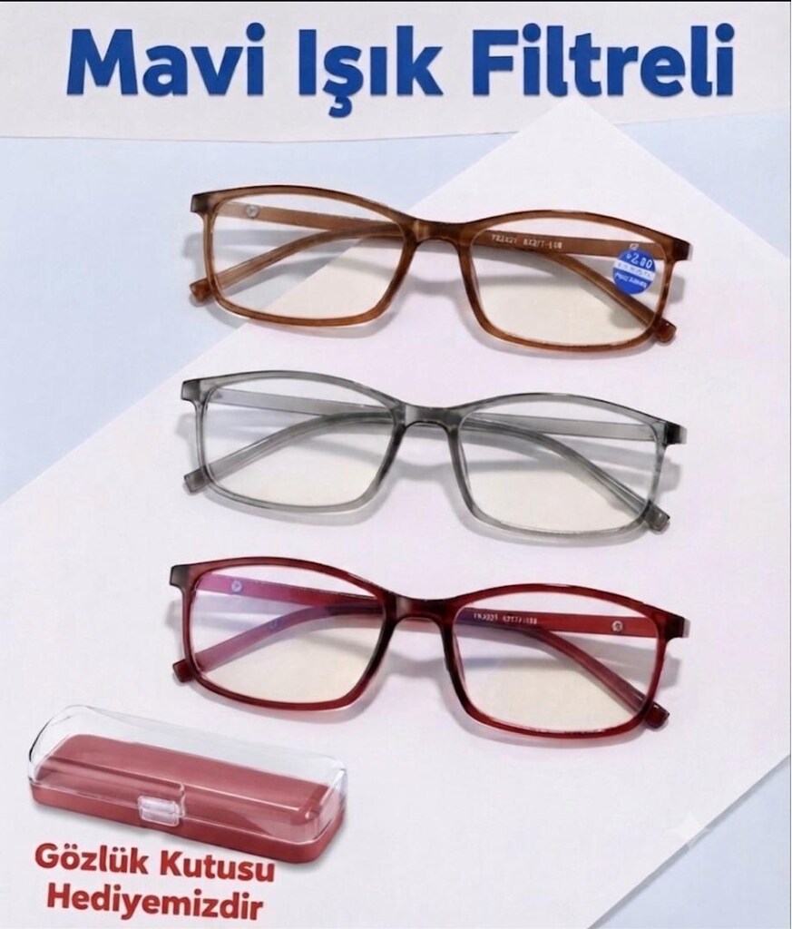 +2.75 Numara Esnek Hafif Unisex Okuma Gözlüğü - 8