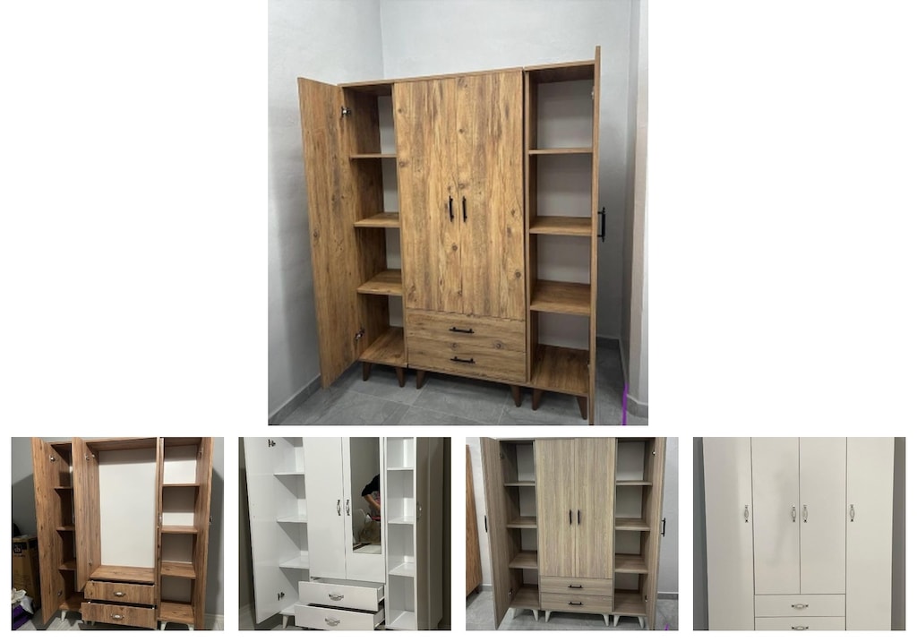 4 kapaklı elbise dolabı vrafdvkunr - 2