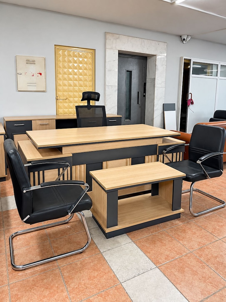 KLAS OFİS ÜSKÜDAR 200x85 cm AKÇE MÜDÜR MASA TAKIMI SIFIR - 2