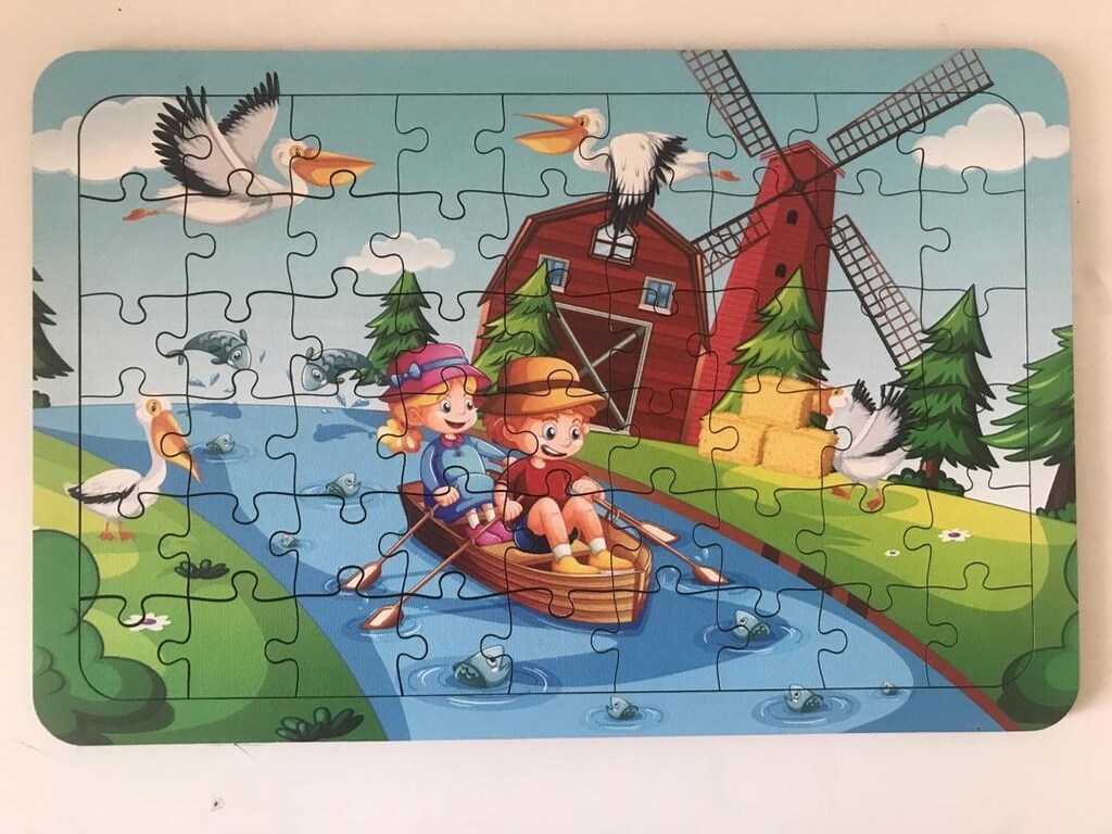 54 parça ahşap puzzle 8 adet - 5