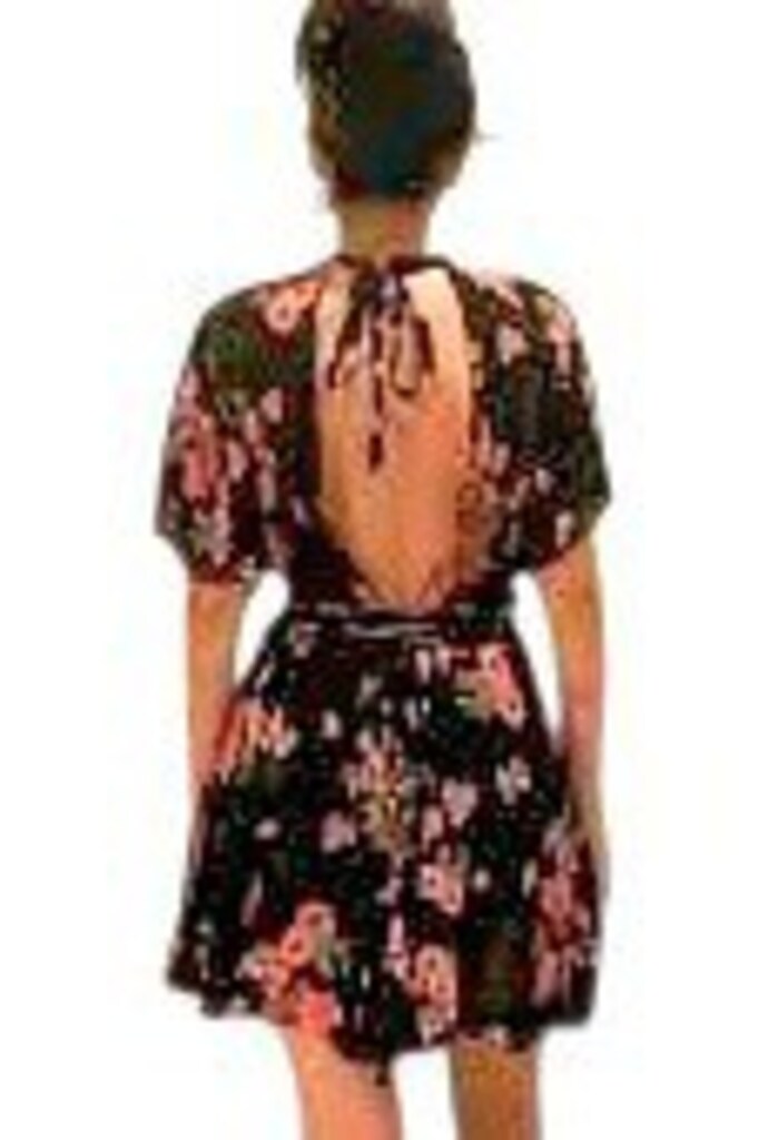 Zara Çiçek Desenli Şifon Elbise - 2