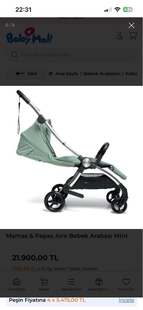 mamas papas airo bebek arabası ve parçaları - 3
