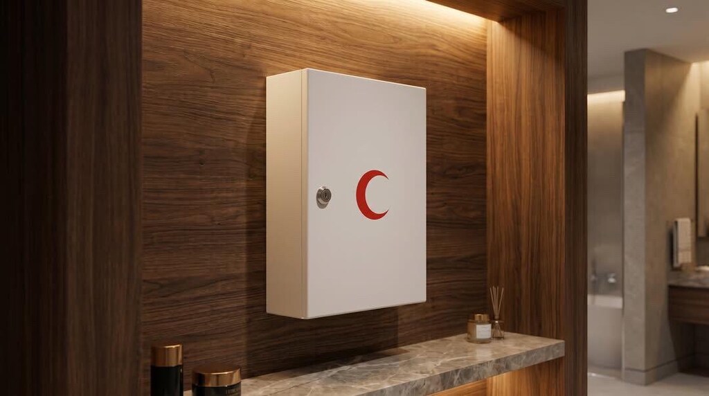 METAL İLK YARDIM ECZA DOLABI - DUVARA MONTE - EV & İŞ YERLERİ İÇİN - 3
