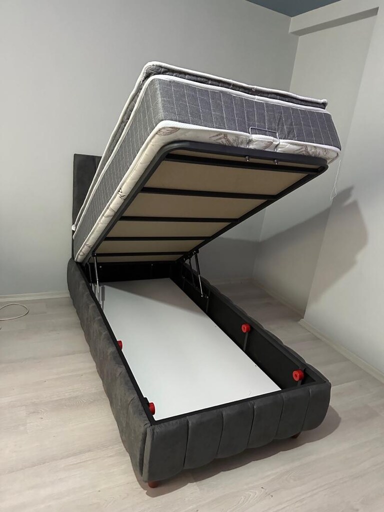 ultra lüks Tek Kisilik 90 × 190 baza başlığı gerçek Petli yatak sıfır - 4