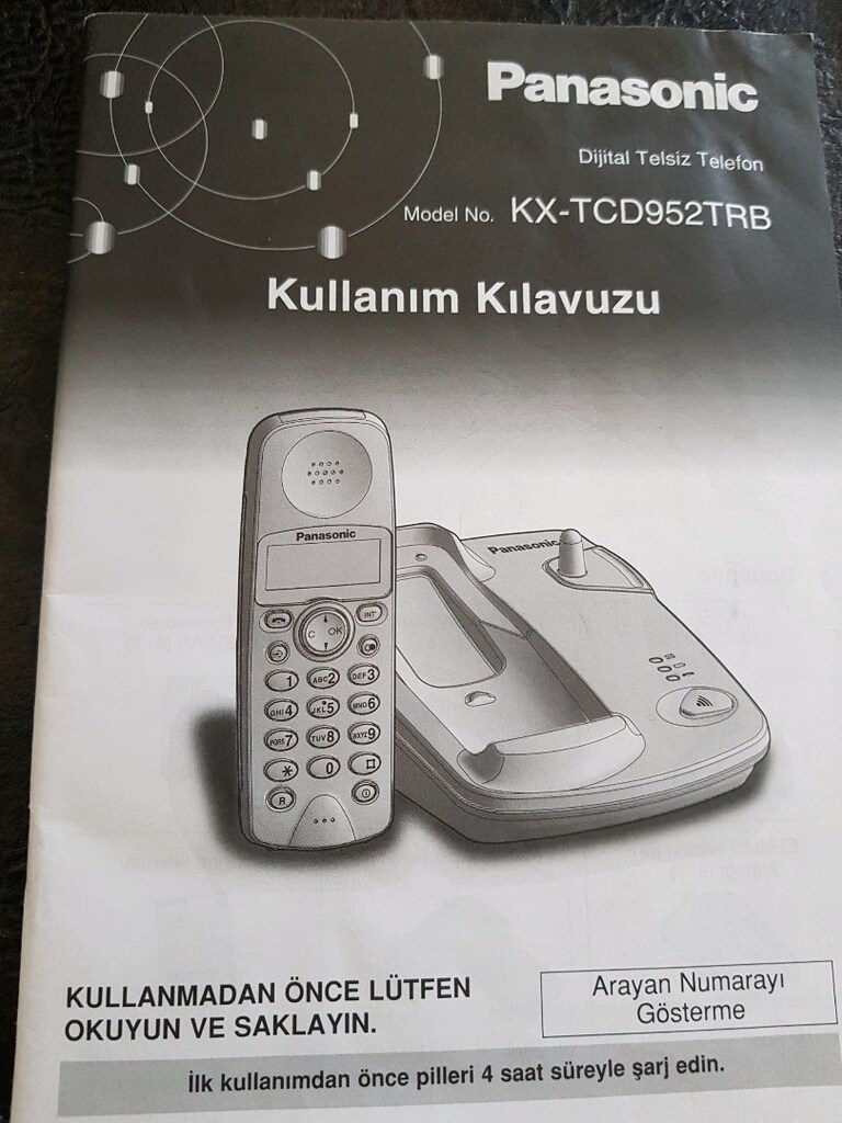 Panasonic telsiz telefon + Yeni 3 Şarjlı Pil dahil - 6