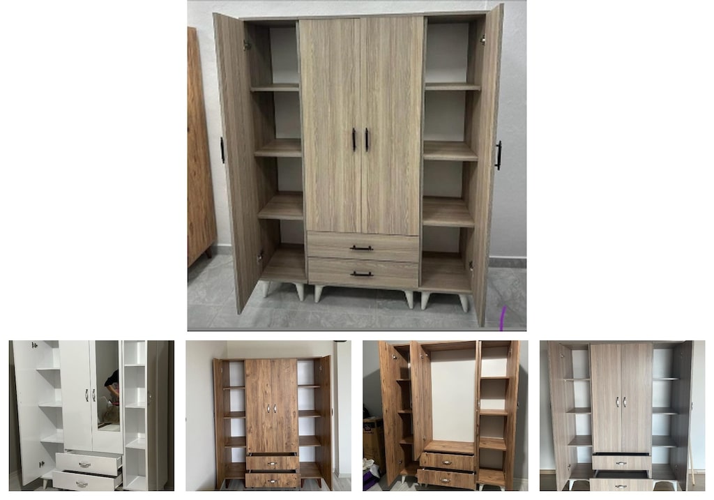 4 kapaklı elbise dolabı hvbslnqlwm - 2